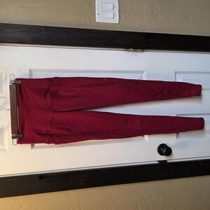 VS Knockout Burgundy High-Waisted Leggings with Side Pockets-XS